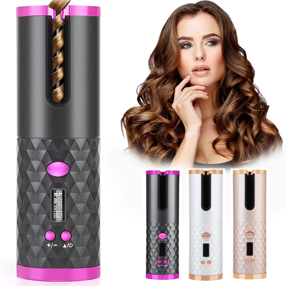 Portable Cordless Automatic Hair Curler